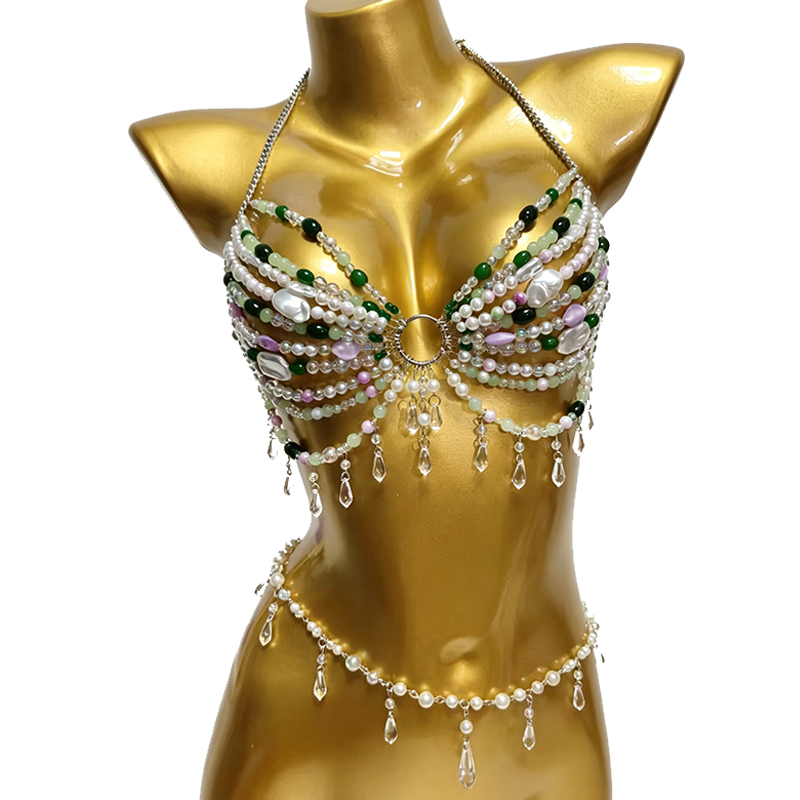 Body Jewelry Bra - Ręcznie Robiony Kostium na Festiwal Muzyczny