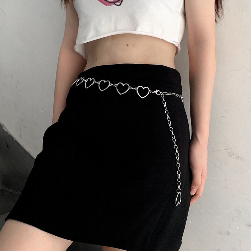 Body Jewelry Y2K - Modny wisiorek w kształcie serca, wielowarstwowy