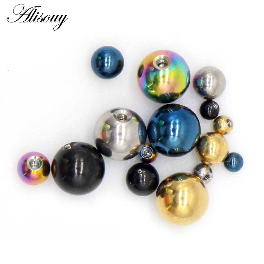Body Jewelry Replacement Ball - Alisouy 10 sztuk/partia Stal Nierdzewna Kuleki