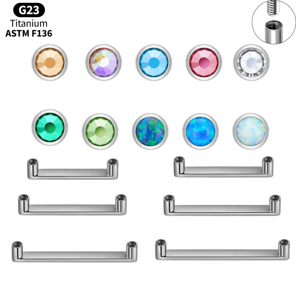 Body Jewelry Dermal - ASTM F136 Tytanowy Pierścień do Piercingu