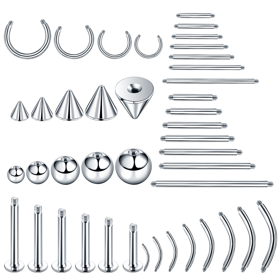 Body Jewelry Replacement Ball - 100 sztuk/partia stalowy kolczyk sztanga sutek