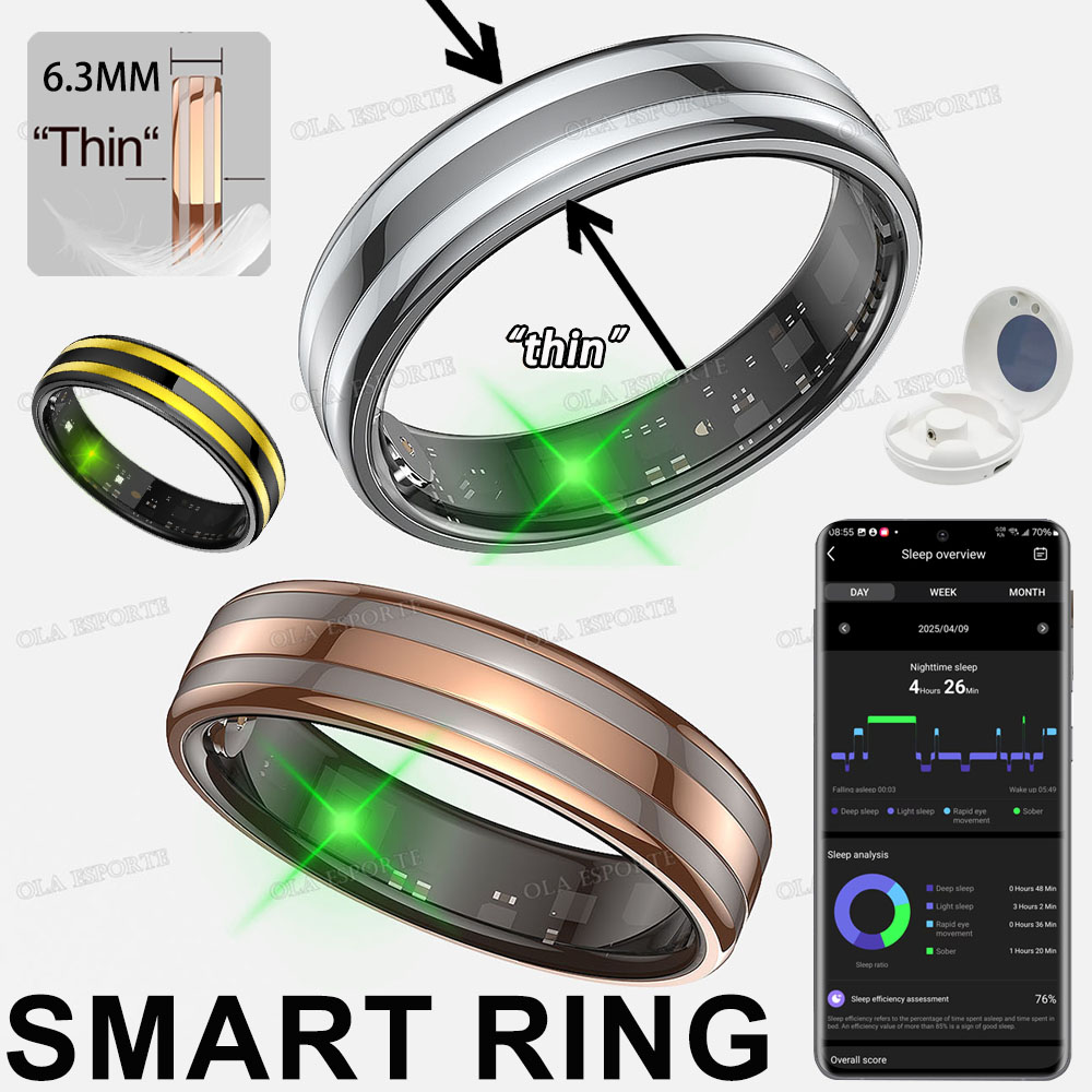 Daith Heart Ring - Inteligentny pierścień z czujnikiem gestów, wodoodporny,