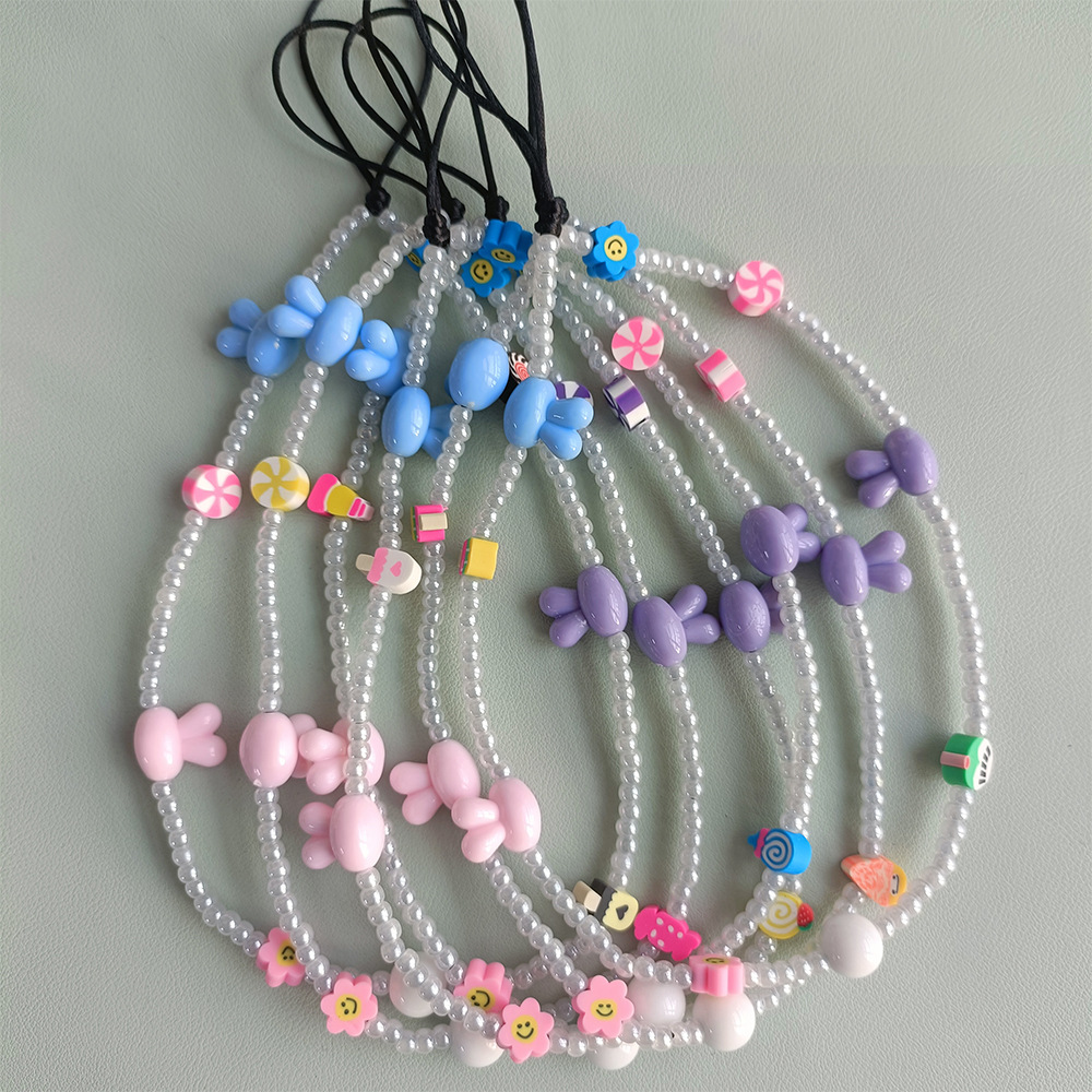 Body Jewelry Y2K - Hersook zwierzę królik wisiorek do telefonu