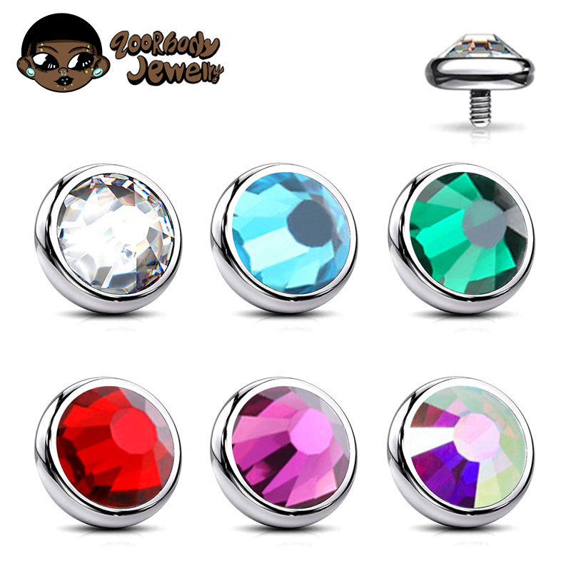 Body Jewelry Dermal - 1 SZT. ASTM F136 Tytanowe Końcówki