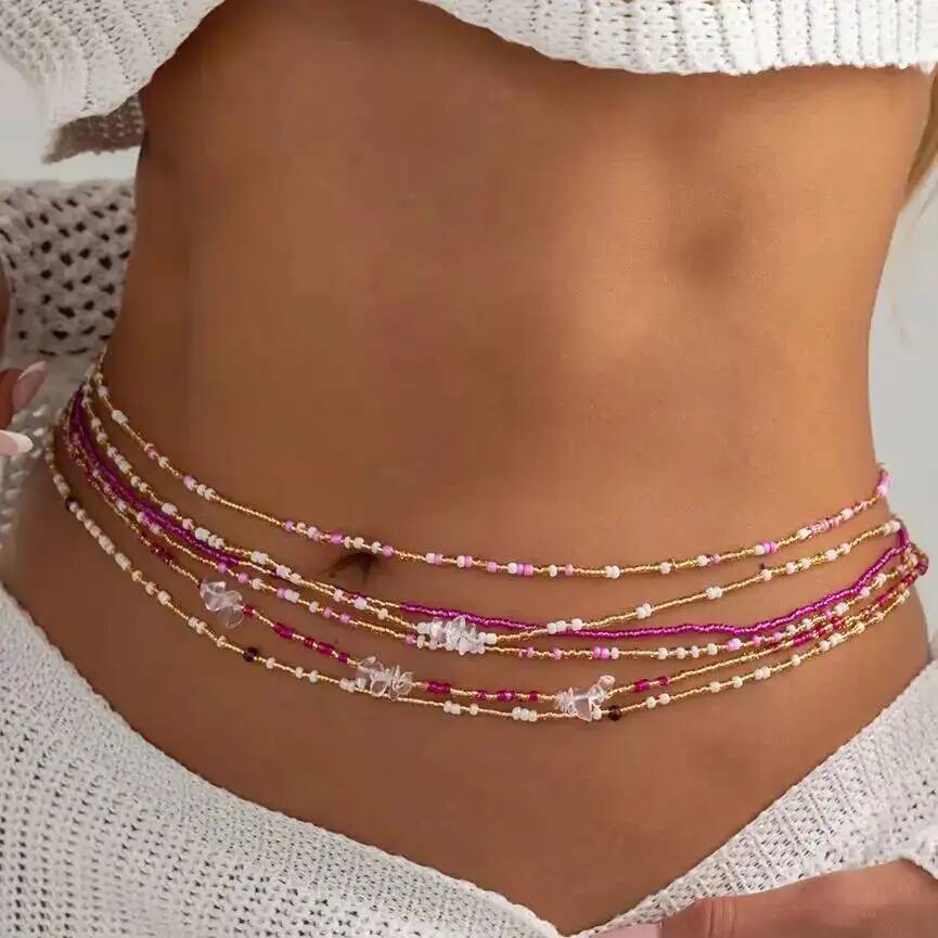 Body Jewelry For Women - SHIXIN 6 szt./zestaw Boho Kolorowy Łańcuszek