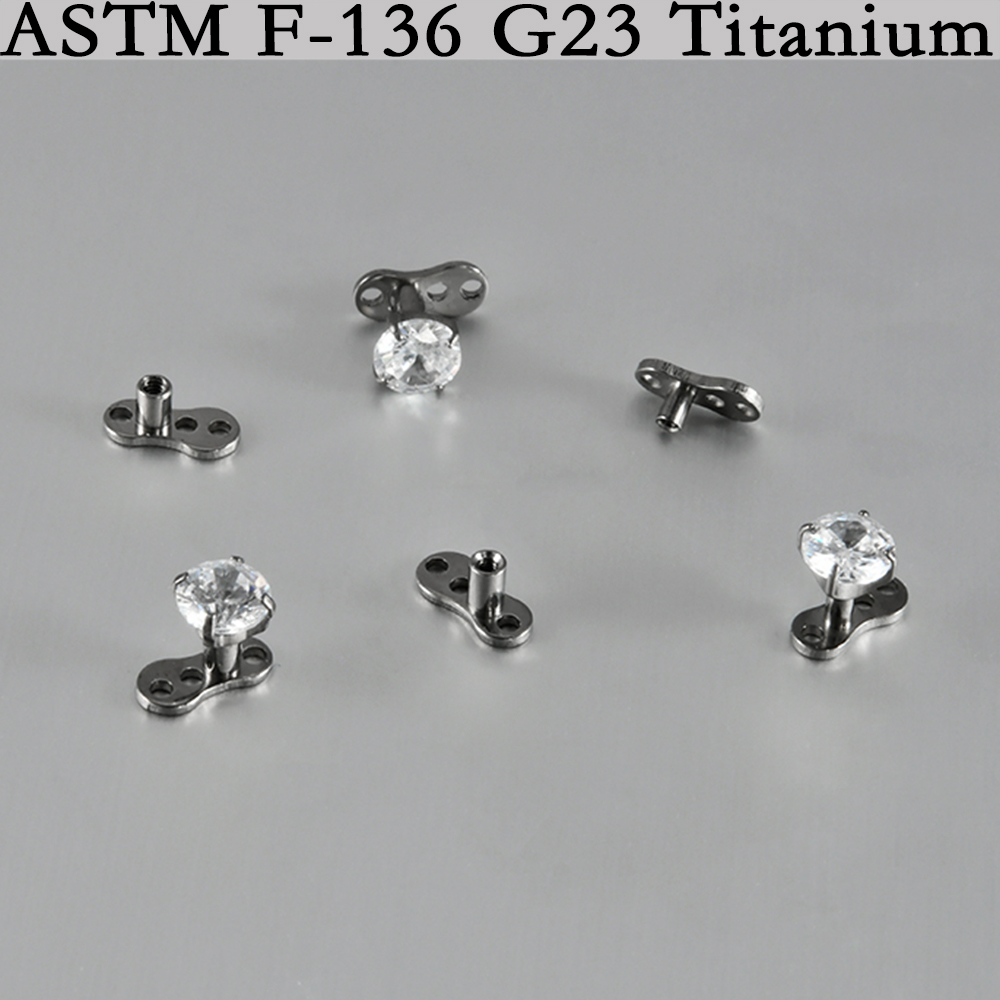5/1 SZT. G23 Tytanowy Pierście – Body Jewelry Dermal recenzja i cena