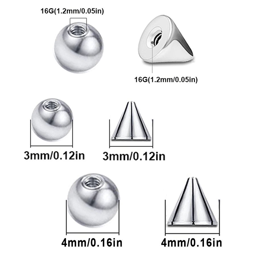 100 sztuk 16G 3mm 4mm wymienne – Body Jewelry Replacement Ball recenzja i cena