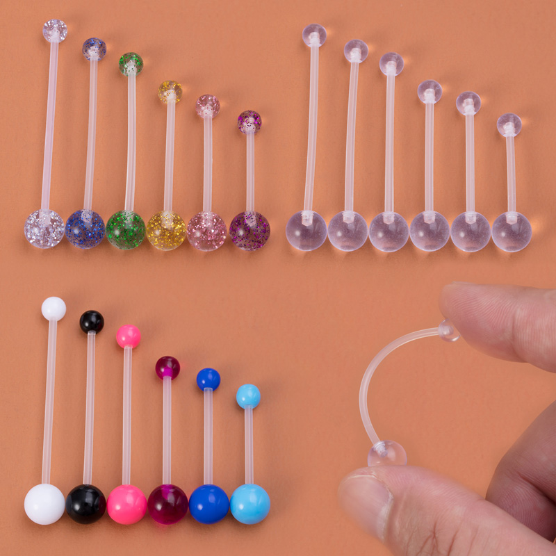 6 sztuk elastyczny piercing do – Body Jewelry Industrial recenzja i cena