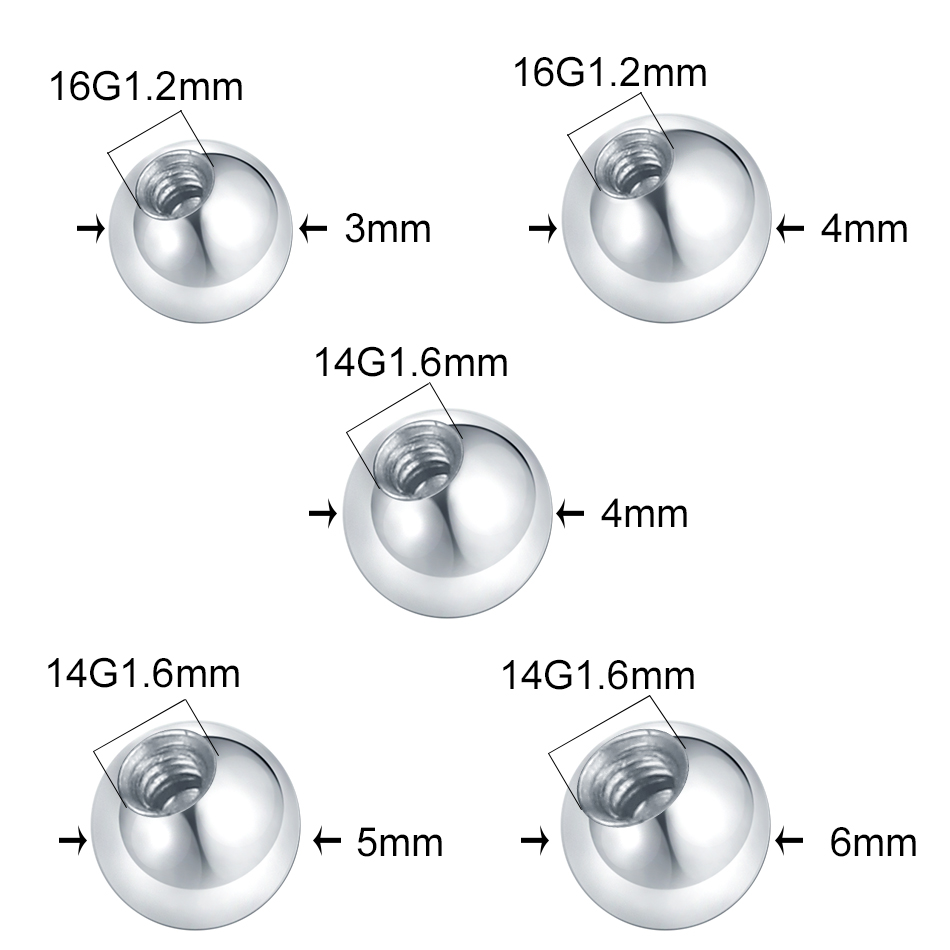 10PC kulki śrubowe ze stali ni – Body Jewelry Replacement Ball recenzja i cena