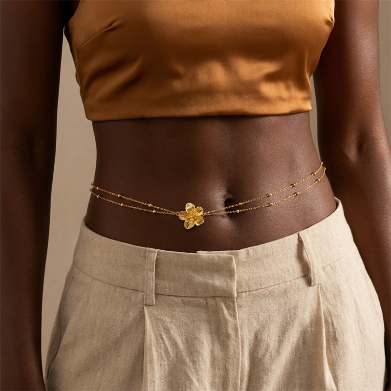 Proste dwuwarstwowe łańcuszki  – Body Jewelry Y2K recenzja i cena