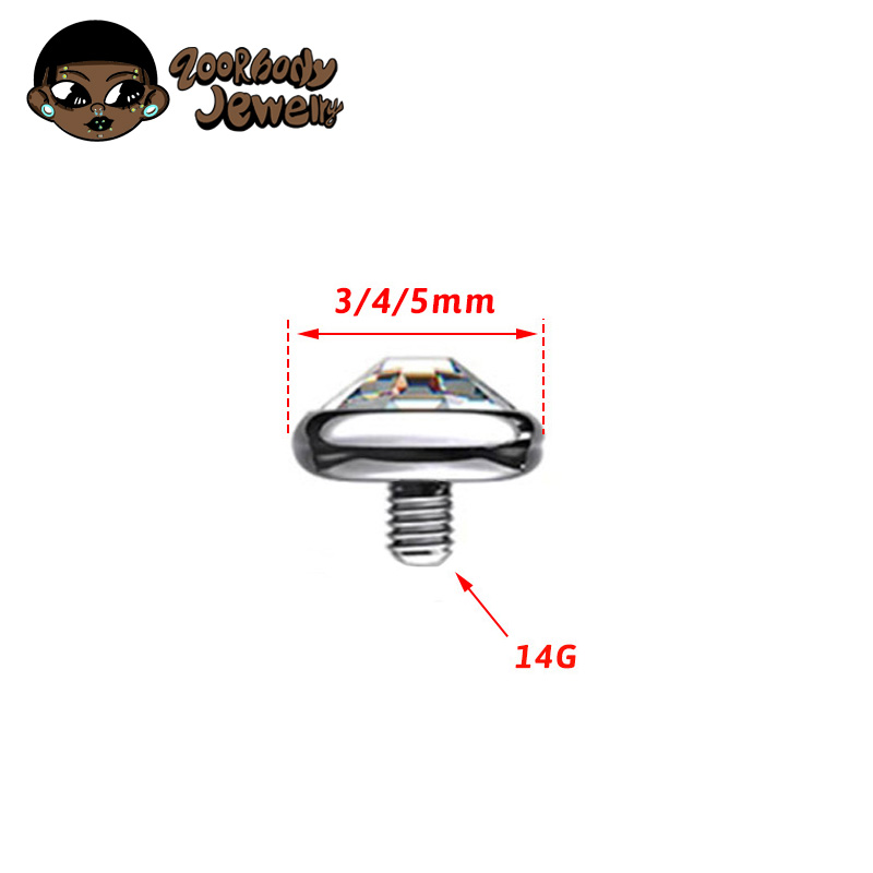 1 SZT. ASTM F136 Tytanowe Końc – Body Jewelry Dermal recenzja i cena