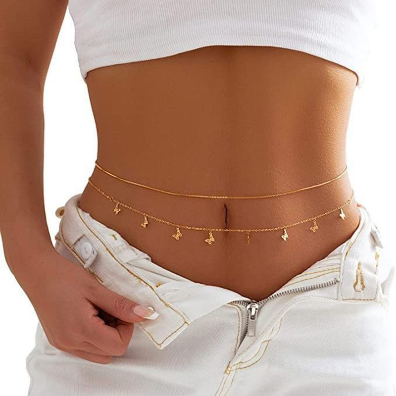 Moda prosta dwuwarstwowa koral – Body Jewelry Chains recenzja i cena