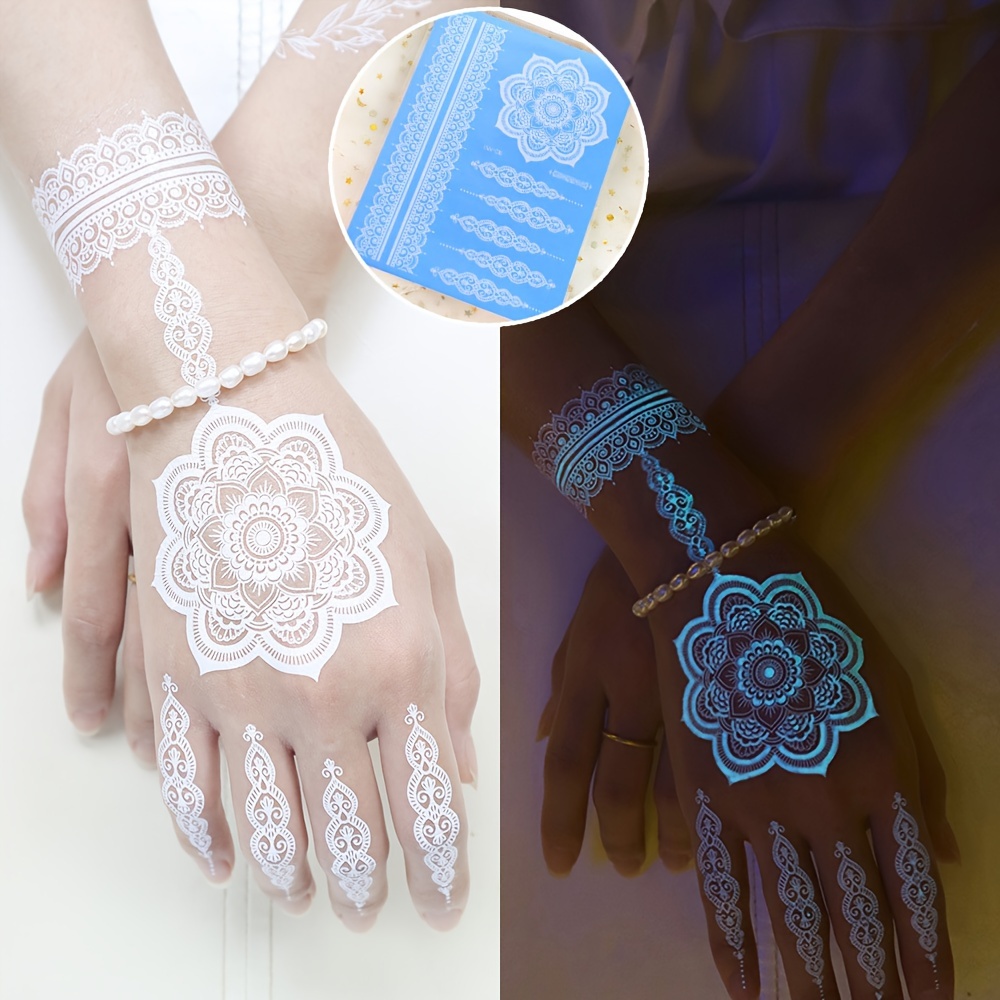 Niebieski świecący tatuaż z he – Body Jewelry Glue recenzja i cena